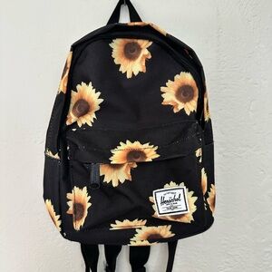 Herschel Supply Company Yellow and Black Backpack Sunflower Design